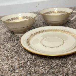 Lenox Imperial tea cups 2 and saucer